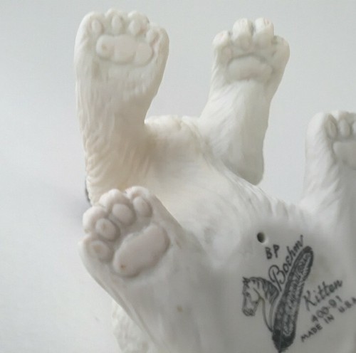 Edward Marshall Boehm Cat Figurine Bisque Porcelain 400-91 4" Kitten Vtg Gift - Picture 13 of 19