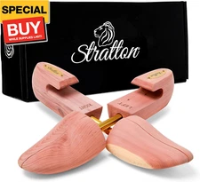 MEN’S ADJUSTABLE SPLIT TOE CEDAR SHOE TREE | 2-PACK | GROWN IN USA | GREAT GIFT 