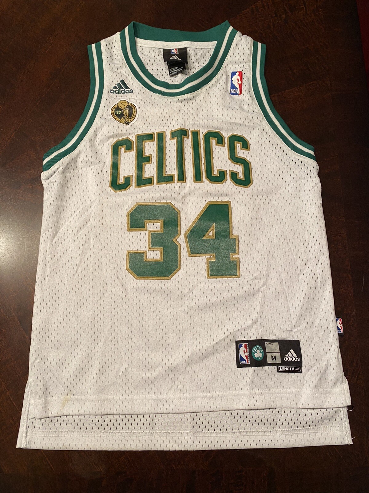 Adidas Paul Pierce Celtics Vintage 2008 Championship Ring Night Jersey  Youth Med | eBay