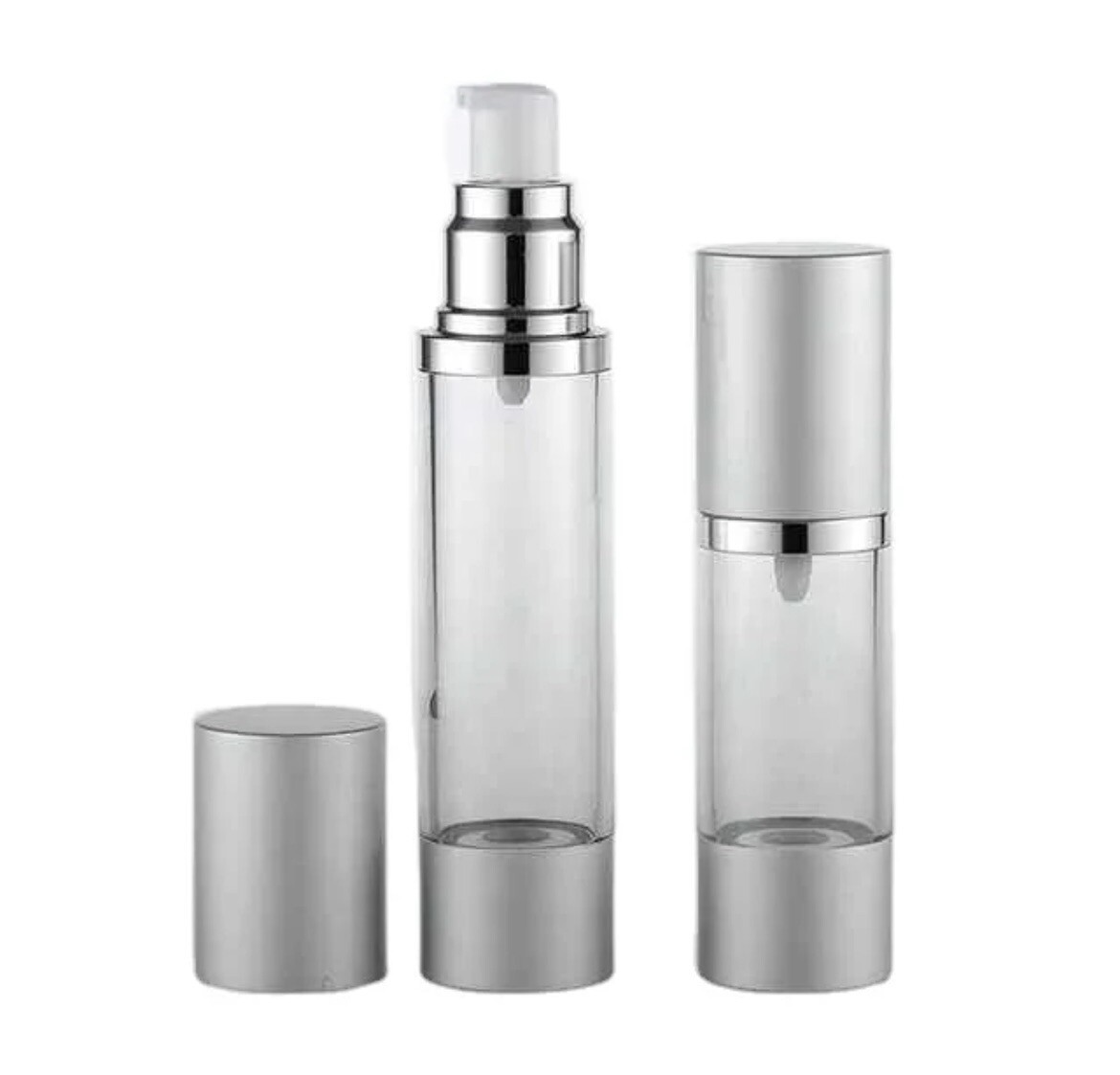 Airless Pump Bottles, Cream/Shampoo/Makeup Containers, Travel Size! 3x$15