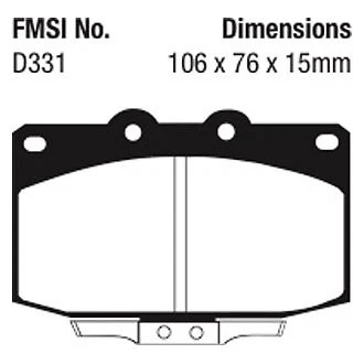 Pastilhas de freio dianteiras EBC DP3763C Redstuff cerâmica baixa poeira para 1986-1995 Mazda RX-7 - Imagem 4 de 4
