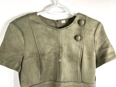 green emerald velvet dress Calvin Klein Green Dress With Back Zipper