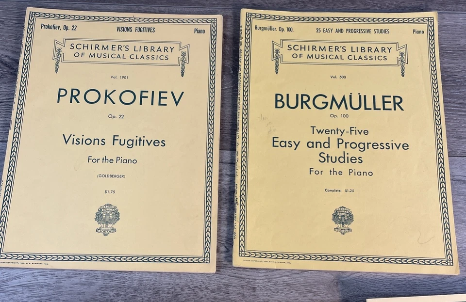Lote de 10 LIVROS DE PIANO Biblioteca de Schirmer Partituras Heller Czerny - Imagem 3 de 4