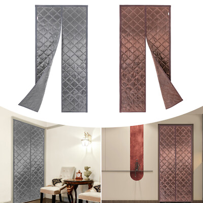 Insulated Door Curtain 40X 84in Thermal Magnetic Closure Self Closing Cover