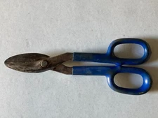Utility Tin Snips 10 in Shears Cutting Tool Drop Forged Steel Blades Shingles