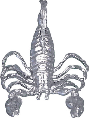 Sterling Silver Scorpion Charm Pendant Necklace Diamond Cut Finish with Chain