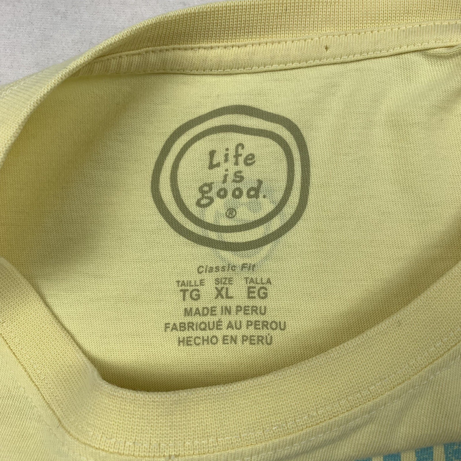 Life Is Good Shirt Mens XL TShirt Short Sleeve Tee Y2K Casual Yellow