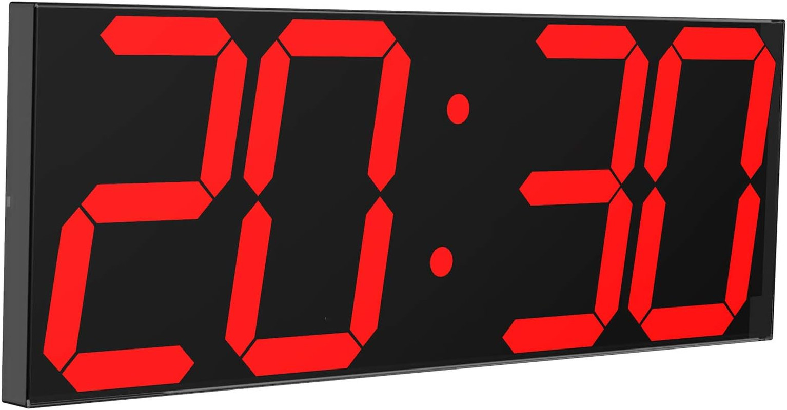 Oversized Digital LED Wall Clock with Remote, Timer, Calendar & Thermometer