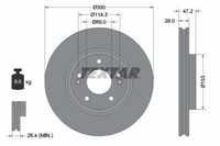 Textar 2X Bremsscheiben Vorne BelüFtet Beschichtet FüR Hyundai I30 KIA Sportage