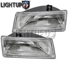 Left Right Pair Head Lights For 1991-1995 Chrysler Town Country Dodge Caravan