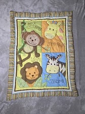 Summer Infant Baby Blanket Monkey Loin Zebra Giraffe Reversible Crib Comforter