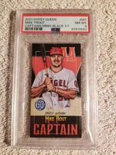 2021 Gypsy Queen Mike Trout Captains Minis Black 1/1 PSA 8