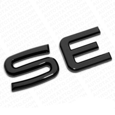 22-24 VW SE Rear Liftgate Hatch Lid Letter Nmaeplate Badge Emblem Gloss Black