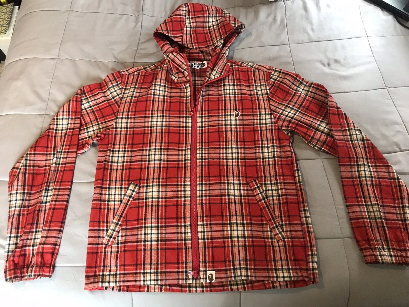 A BATHING APE (BAPE) Giacca a quadri A Bathing Ape Bape taglia media