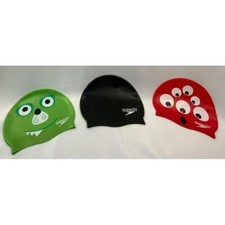 Used - Youth Speedo Swim Caps, Lot Of 3