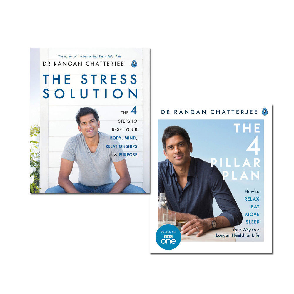 Rangan Chatterjee collection 2 books set 4 Pillar Plan and Stress Solution NEWPB