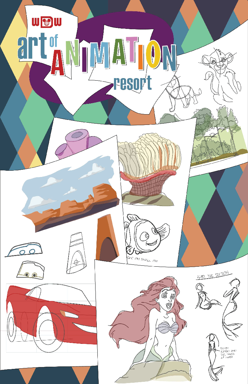 Disney Art of Animation Resort 13x19 Matte Poster Print - Custom Sizes Available