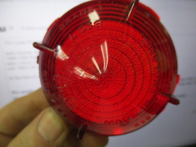 Daimler SP250, 1956-59 Rolls Royce Silver Wraith stop lamp lens NOS Lucas 574226