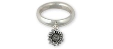 Sunflower Jewelry Sterling Silver Handmade Sunflower Ring SFTX12X-CR