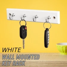9"  Key Rack Hanger Wall Mounted Key Holder 4 Hook Chain Storage Key Organizer