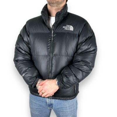 Vtg TNF The North Face 700 Nuptse Down Puffer Jacket, Black