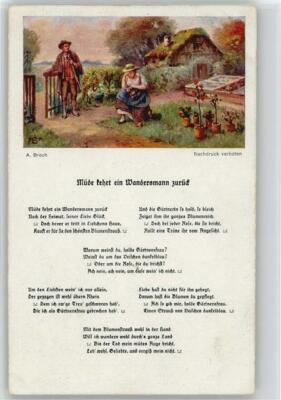 10008532 - Artist Sign A. Broch Colorful Series No. 162 Hiking 1929
