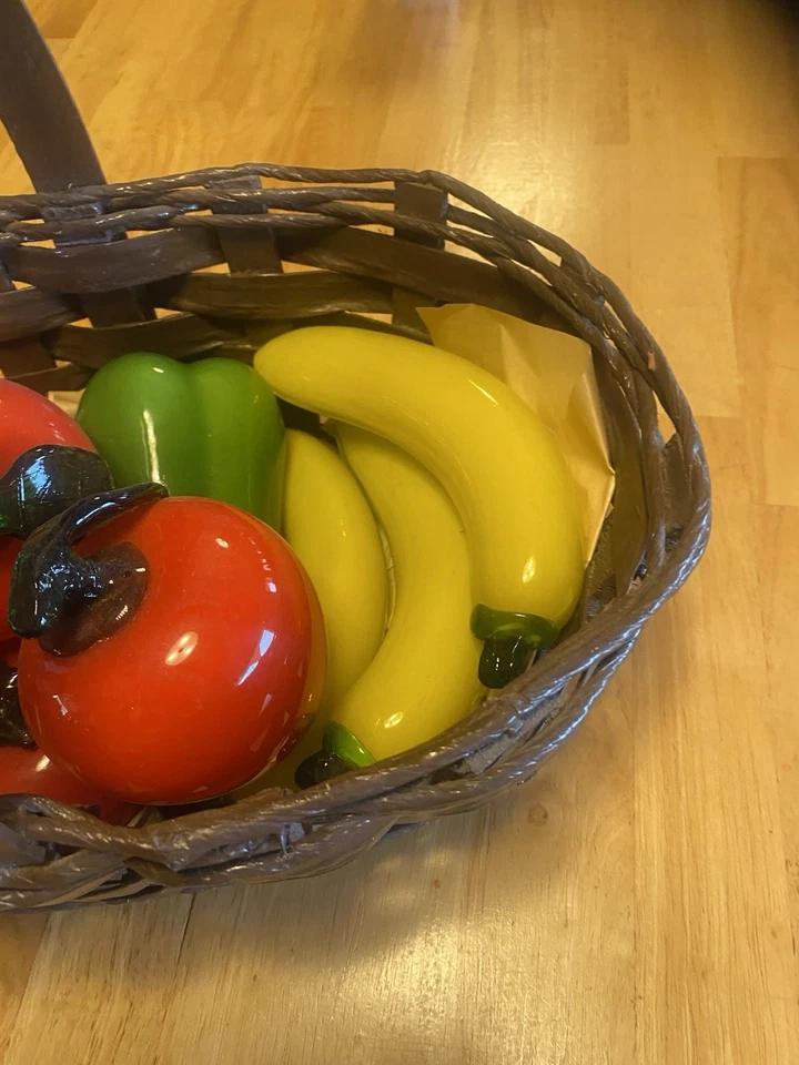 Lot Of 10 Vintage Hand-Blown Glass FRUITS, Vegetables Murano Style Art Deco MCM - Image 3 of 4