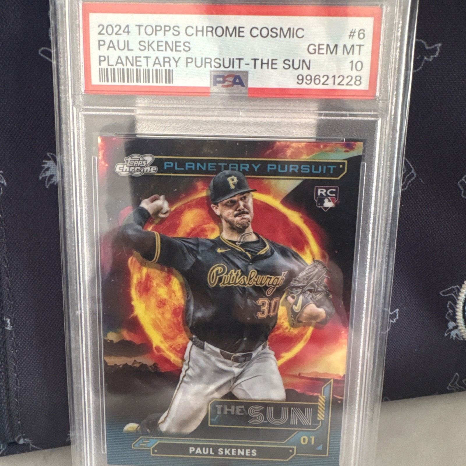 2024 TOPPS COSMIC CHROME PLANETARY PURSUIT THE SUN #6 PAUL SKENES PSA 10