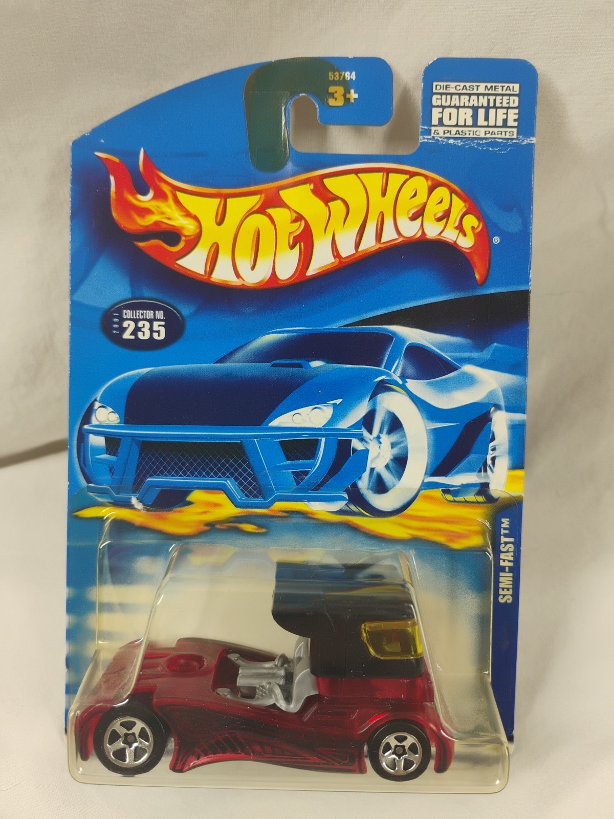 Hot Wheels 2001 Semi-Fast Collector #235 Red Semi Truck New