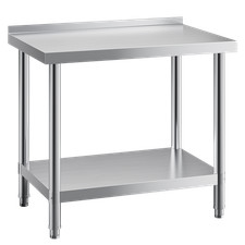 Edelstahltisch 90cm Aufkantung Gastro Tisch Arbeitstisch Küchentisch Edelstahl