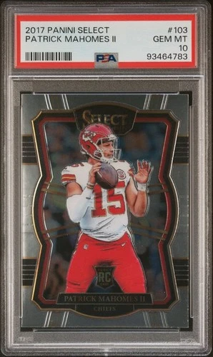 2017 Panini Select - #103 Patrick Mahomes (RC) PSA 10 GEM MT