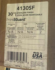 Broan 4130SF 230 CFM 30"W Steel Non Ducted Under Cabinet Range Hood - Stainless