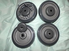Stepped and Full 5 Inch Polyurethane Shopping Cart Wheel Replacement Kit Bulks