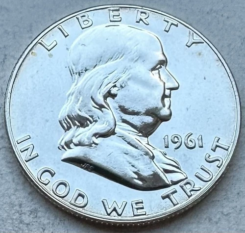 1961 Proof Franklin Half Dollar 90% Silver-INV#8454