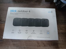 Blink Outdoor 4 (4th Gen) 5 Camera Wireless HD Home Security System Kit F Sealed
