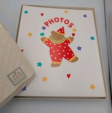 Vintage Hallmark Photo Album Clown Bear Baby Picture Book 11 X 13in Keepsake
