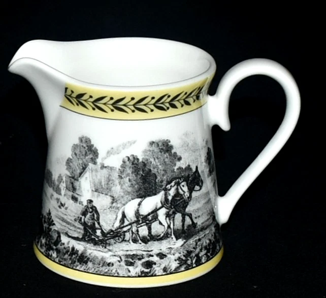 Azúcar Villeroy & Boch Audun Ferme con tapa * crema * 2 tazas hechas en Alemania Foto 4 de 4