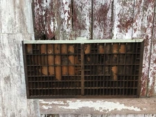 Hamilton Mfg Co Wood Printers Drawer Letterpress Tray Shadowbox Display Case #88