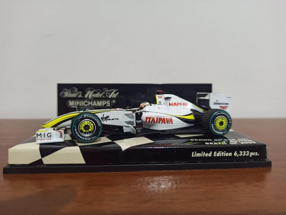 F1 Brawn Gp Bgp 001 J.Button Brazil Gp 2009 Minichamps 1/43 - Immagine 3 di 4
