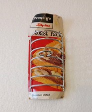 Prestige Sky-line Vintage Retro Wire Toast Rack Chrome Plated Kitchenalia VGC