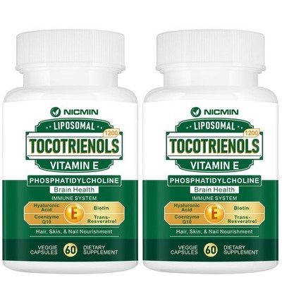 1200MG Vitamin E Tocotrienols Liposomal Tocotrienols Supplement with Phosphat...