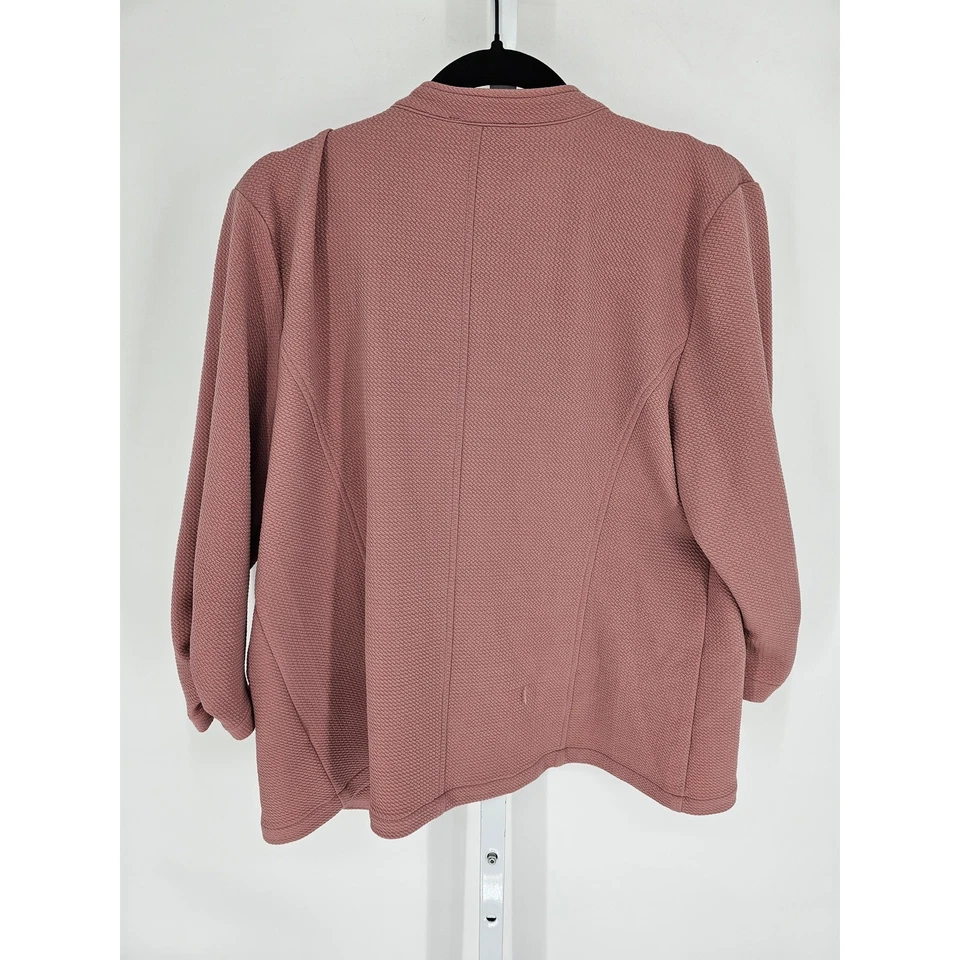Chaqueta Blazer Maurices Mujer Talla XL Rosa Rubor Frente Abierto Acolchada Foto 4 de 4
