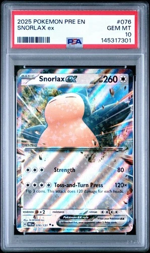 (PSA 10) Pokémon: Prismatic Evolutions – Snorlax ex #076
