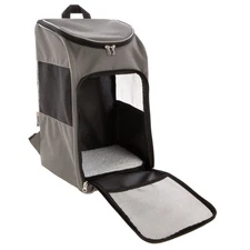 TrustyPup Medium Cat & Dog Travel Pet Backpack, Gray, 16 lb Limit