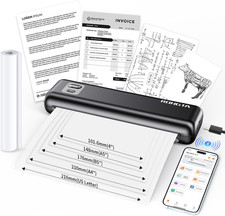 Rongta Portable Inkless Printer Wireless for Travel, Bluetooth Thermal Printers 