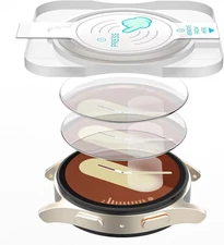 SPGUARD 2 Pack Galaxy Watch 7 40mm Screen Protector,Auto-alignment Installation