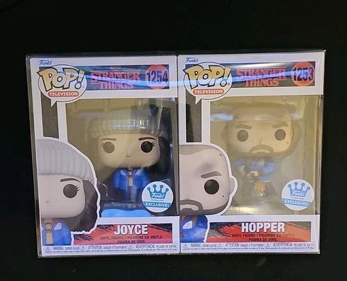 Funko Pop! Television Stranger Things Joyce #1254 & Hopper #1253 Funko Exclusive