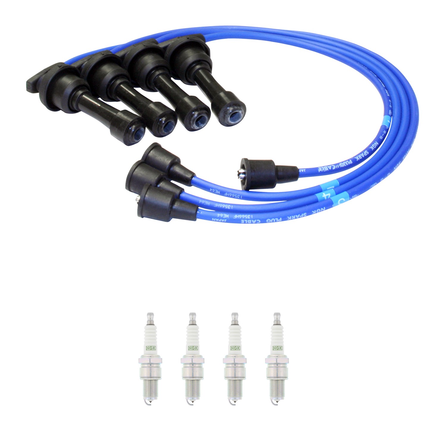 NGK 7mm Wire Set 4 Platinum Spark Plug Kit For Colt Eclipse Talon 1.6 1.8 2.0 L4