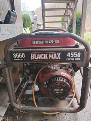 #ad #ad Black Max Generator 3550 Running Watts 4550 Starting Watts PARTS OR FIX $35.00