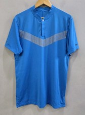 Nike Dri-Fit Tiger Woods Blade Golf Polo Shirt Blue Performance Men's Size Small